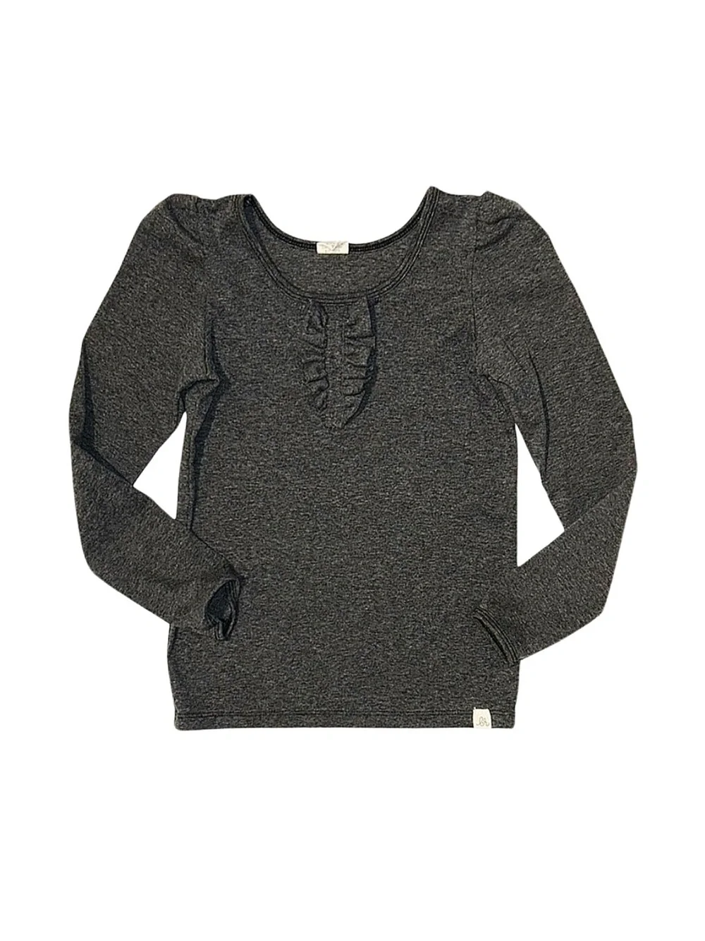 LULU + ROO Girl's Dark Grey Long Sleeve Shirt Size 6/7